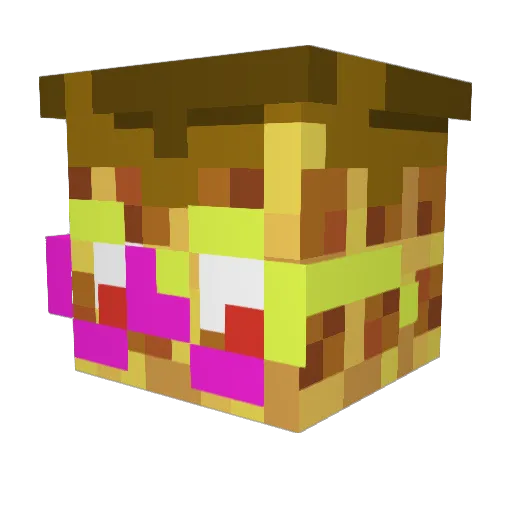 POPRIGUN Minecraft avatar head, 3D render