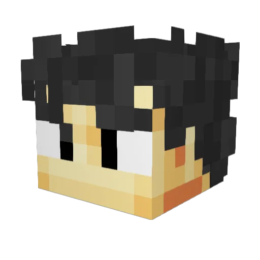 POPWILL Minecraft avatar head, 3D render