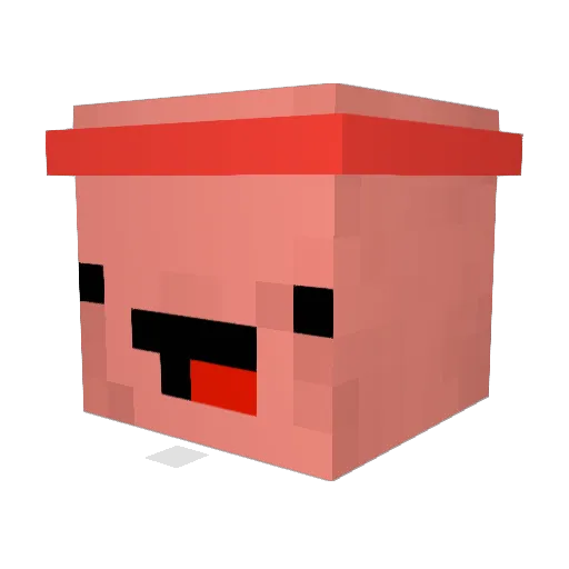 PORES_4 Minecraft avatar head, 3D render