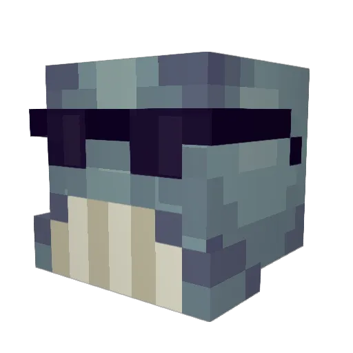 PORPOSE Minecraft avatar head, 3D render