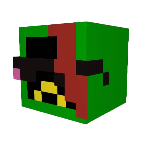 POSEIT45TM Minecraft avatar head, 3D render