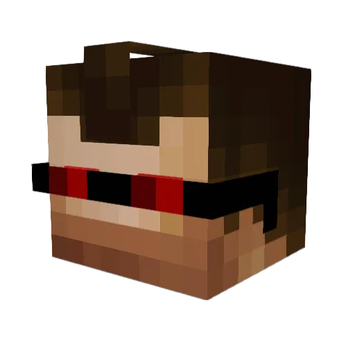 POSHOOOO Minecraft avatar head, 3D render