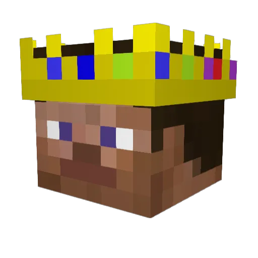 POSIO_E Minecraft avatar head, 3D render