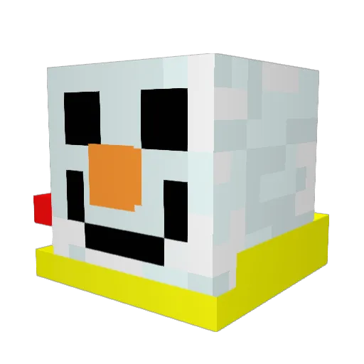 POSITION_A Minecraft avatar head, 3D render