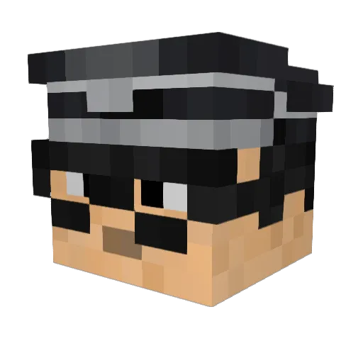 POSRuno Minecraft avatar head, 3D render