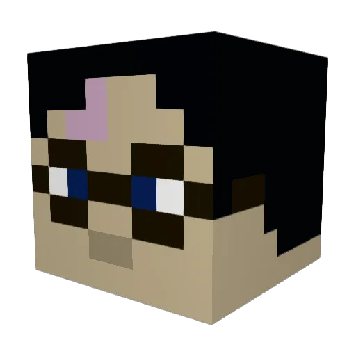 POSSIETV Minecraft avatar head, 3D render