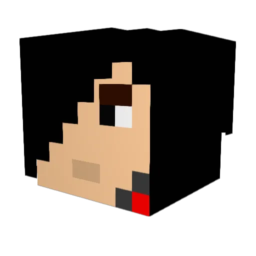 POST_Silence Minecraft avatar head, 3D render