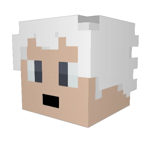 POTATI_tm Minecraft avatar head, 3D render
