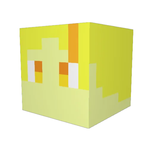 POTETIGame Minecraft avatar head, 3D render