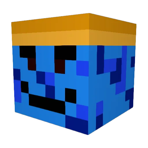 POWCONN Minecraft avatar head, 3D render
