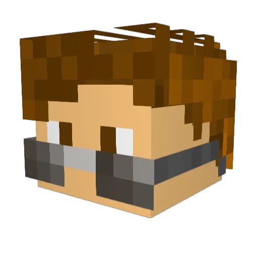 POWER9090 Minecraft avatar head, 3D render
