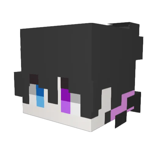 POWER_ZF Minecraft avatar head, 3D render