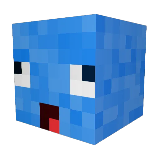 POWILLI Minecraft avatar head, 3D render