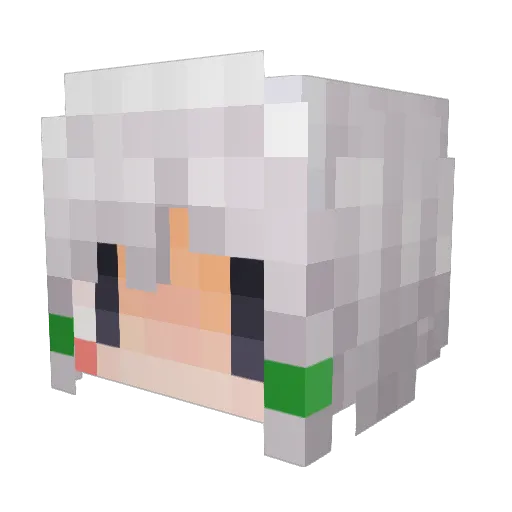 POYONEKO Minecraft avatar head, 3D render