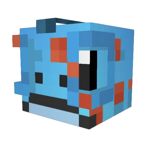 PO_TATE_O Minecraft avatar head, 3D render
