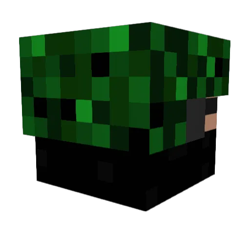 PO_TEUX Minecraft avatar head, 3D render