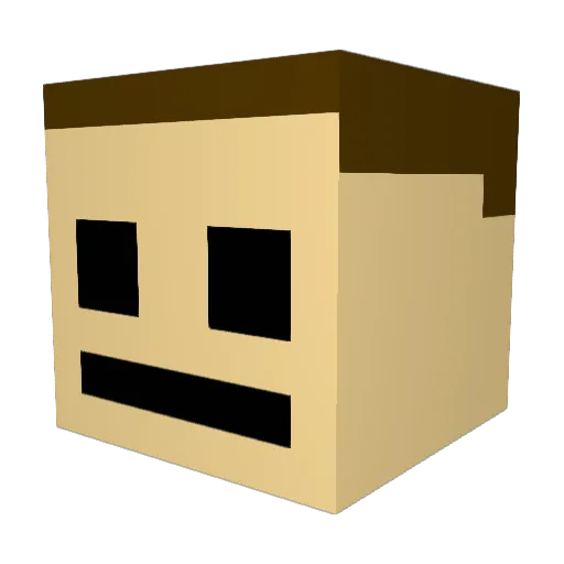PP077 Minecraft avatar head, 3D render