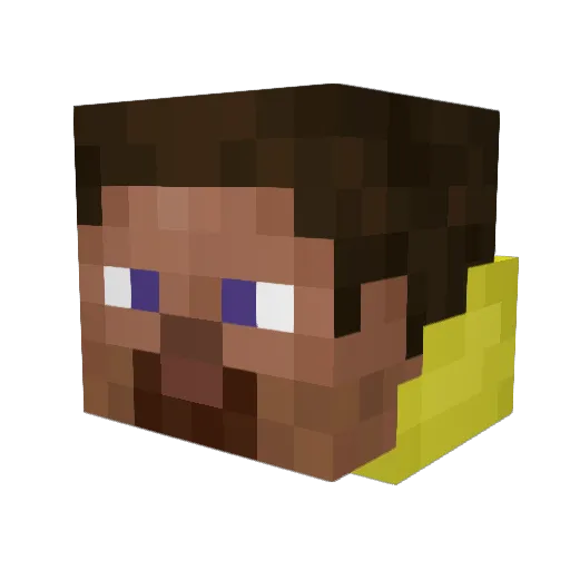 PPATS Minecraft avatar head, 3D render