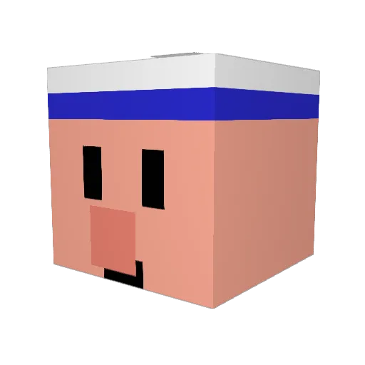 PPPATTT Minecraft avatar head, 3D render