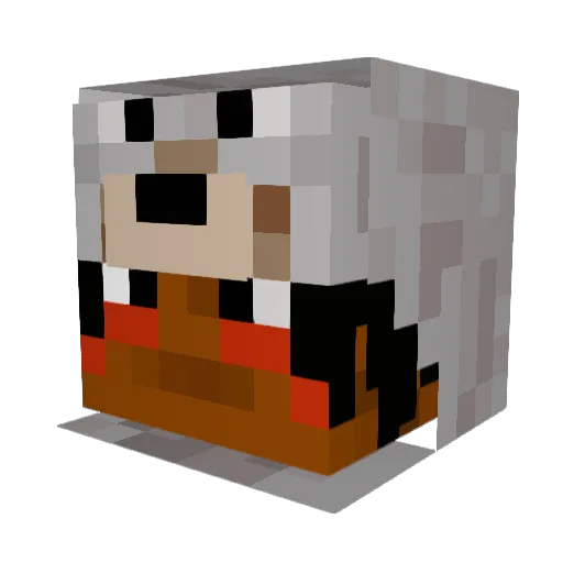 PPPSSSWWW Minecraft avatar head, 3D render