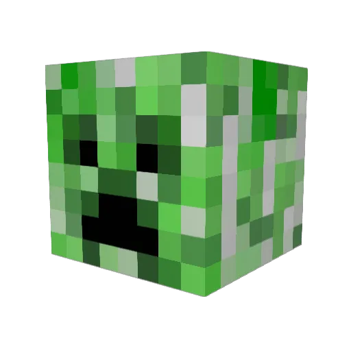 PP_HEHE Minecraft avatar head, 3D render