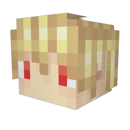 PP_Master Minecraft avatar head, 3D render