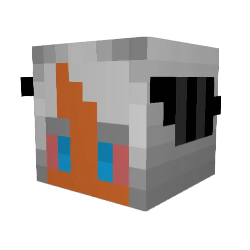 PP_San2 Minecraft avatar head, 3D render