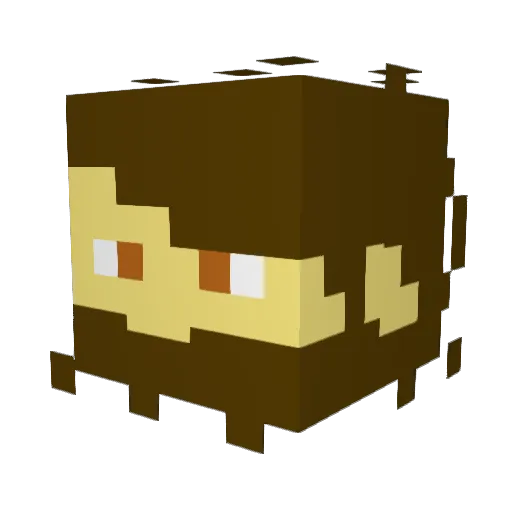 PPkf Minecraft avatar head, 3D render