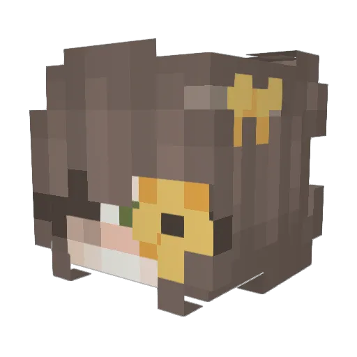 PPleases Minecraft avatar head, 3D render