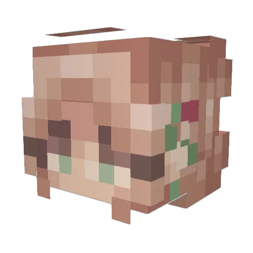 PPssd9 Minecraft avatar head, 3D render