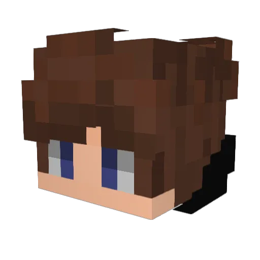PPtu Minecraft avatar head, 3D render