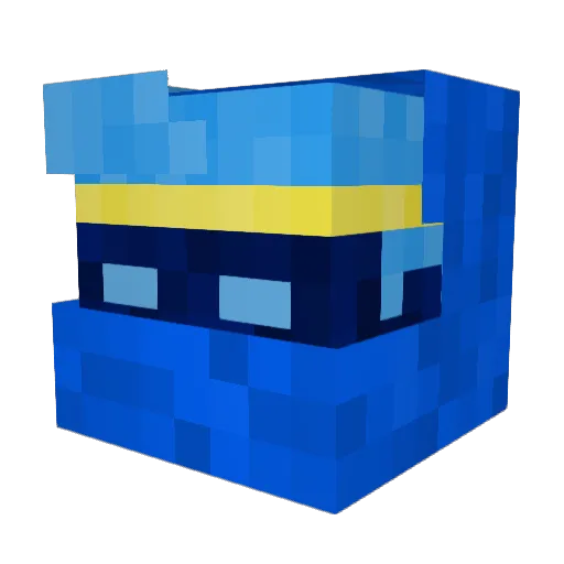 PPxTurble Minecraft avatar head, 3D render