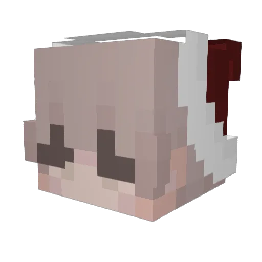 PPxxll Minecraft avatar head, 3D render