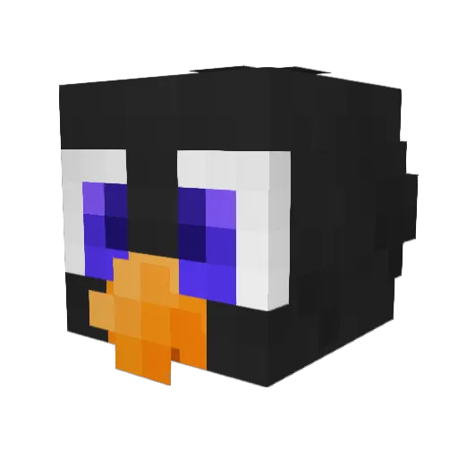 PPyde Minecraft avatar head, 3D render