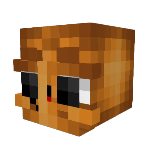 PQ2Q Minecraft avatar head, 3D render