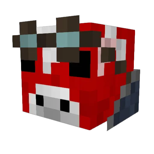 PQDI Minecraft avatar head, 3D render