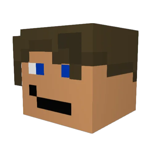 PR0TyPe Minecraft avatar head, 3D render