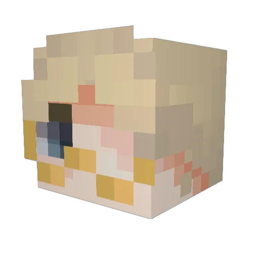 PR1SMBOY Minecraft avatar head, 3D render