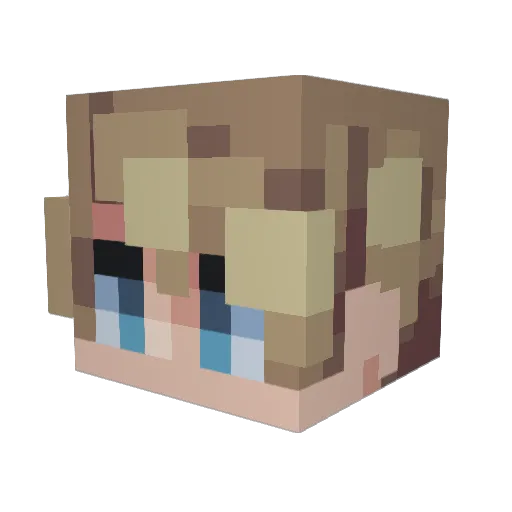 PR1ZZM Minecraft avatar head, 3D render