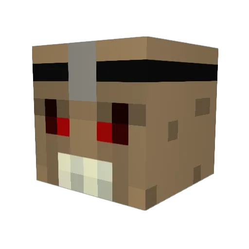 PR280 Minecraft avatar head, 3D render