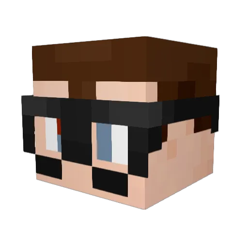 PR55 Minecraft avatar head, 3D render