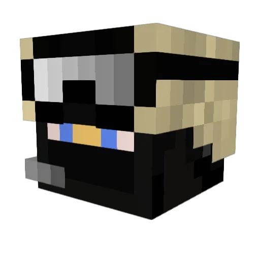 PRBMann Minecraft avatar head, 3D render