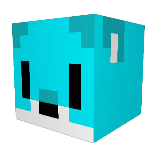 PRECIOSA_ Minecraft avatar head, 3D render