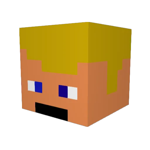 PRECISIONSHOT23 Minecraft avatar head, 3D render