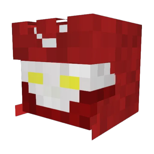 PREDATOR_Shadow Minecraft avatar head, 3D render