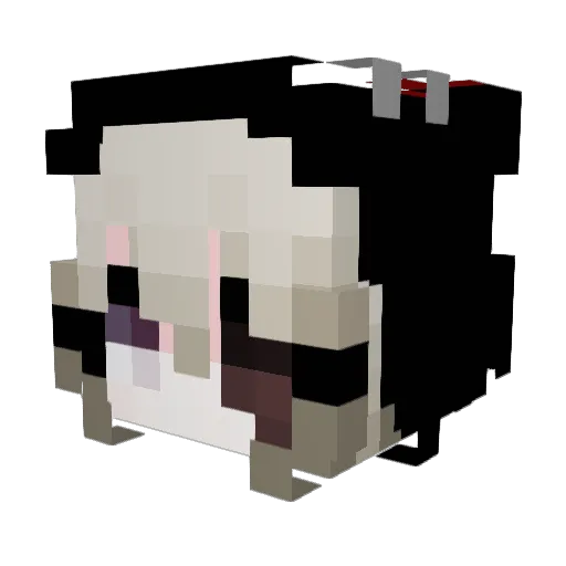 PRETTY_HEART Minecraft avatar head, 3D render