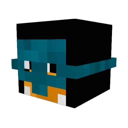 PREVI0USLY Minecraft avatar head, 3D render