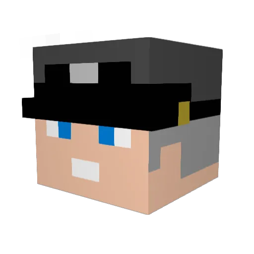 PRI4PP3 Minecraft avatar head, 3D render