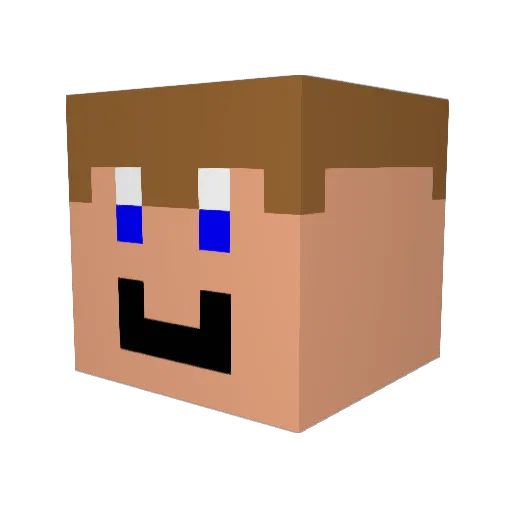 PRIBBS Minecraft avatar head, 3D render