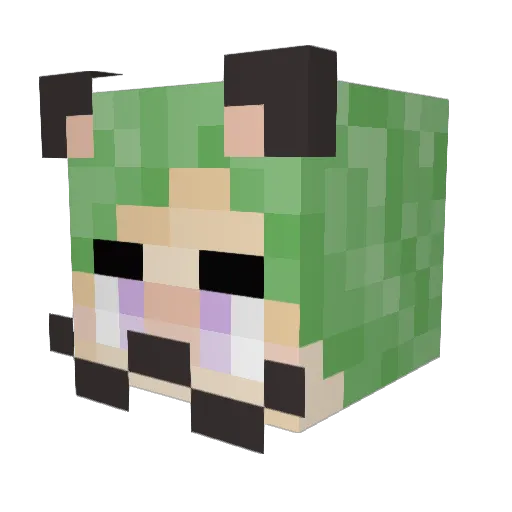 PRIDE3D Minecraft avatar head, 3D render